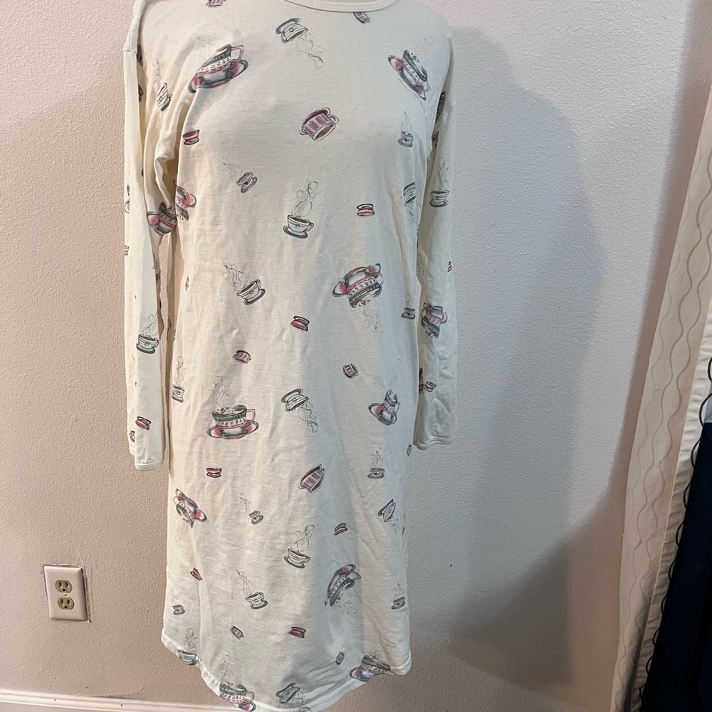 Vintage Northern Reflections Coffee tea cup nightgown sleep shirt